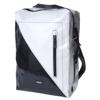 Rucksack David XL Schwarz/ Weiß