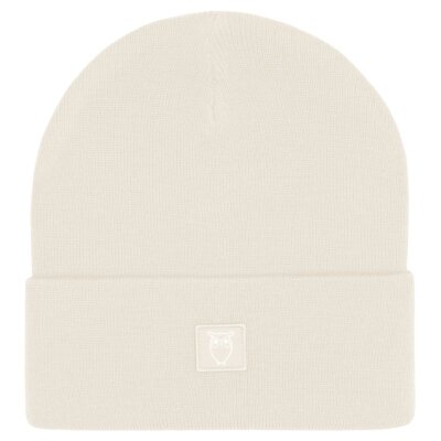 Double Layer Badge Beanie Egret