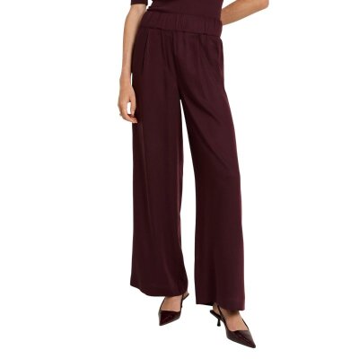 Hose mit weitem Bein Bordeaux