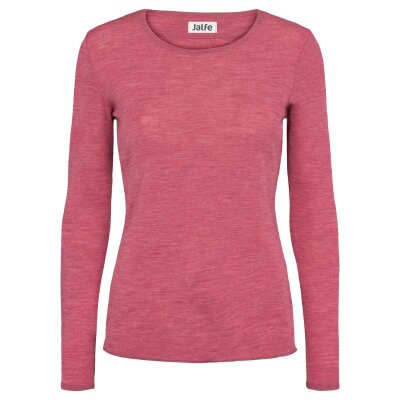 Longsleeve Wolle pink grape melange M