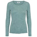 Longsleeve Wolle aqua melange M