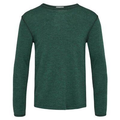 Herren-Longsleeve Wolle dark green
