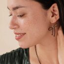 Bow Black Onyx Green Coloured Earrings GC