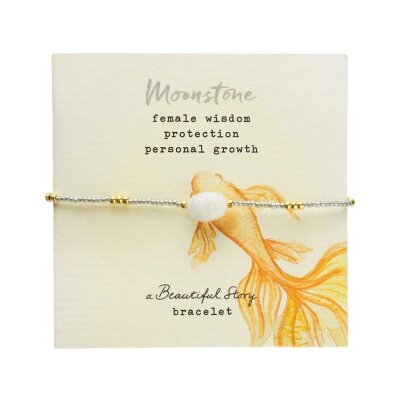 Armband mit Karte Mondstein