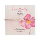 Armband mit Karte Rosenquarz