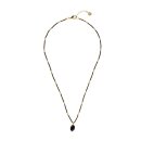 Halskette mit Karte Schwarzer Onyx