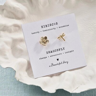 Anstecker-Set Hibiskus Libelle GP