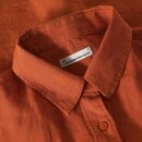 Aster Fold Up Linen Short Sleeve Shirt Burnt Brick