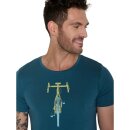 T-Shirt Bike Front Stamp Guide Blue Stone