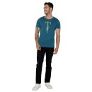 T-Shirt Bike Front Stamp Guide Blue Stone