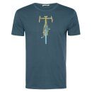 T-Shirt Bike Front Stamp Guide Blue Stone