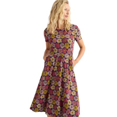 April Dress Painted Asters Maritime