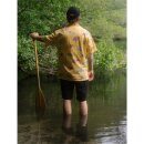 Exotic Fish Short Sleeve Shirt Cream Gold