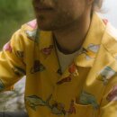 Exotic Fish Short Sleeve Shirt Cream Gold