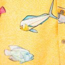 Exotic Fish Short Sleeve Shirt Cream Gold