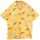 Exotic Fish Short Sleeve Shirt Cream Gold