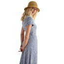 Pier View Dress Bunched Cornflowers Dark Voyage