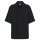 Loose Linen Blend Short Sleeve Shirt Black Jet