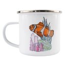 Clownfish Garden Emaille Tasse