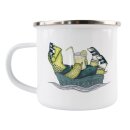 Slow Flow Emaille Tasse