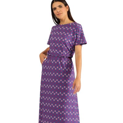 Kleid May Palm Leaf Soft Berry