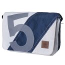 Segeltuchtasche Barkasse Mini Weiss Blau Grau Fünf