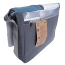 Segeltuchtasche Barkasse Grau Weiss Petrol Vier