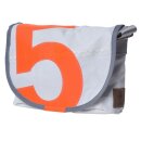 Segeltuchtasche Perle Weiss  Orange Fünf