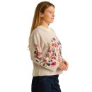Sweater Limhamn Folk Flower Vanilla White Whitecap Gray