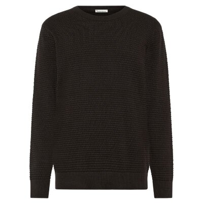 Bubble Knit Crew Neck Chocolate Torte